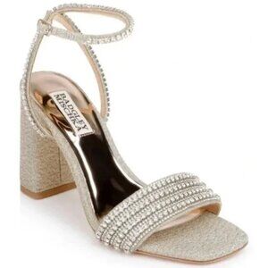 Badgley Mischka Becca Platino Heels Size 8